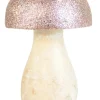 Riffelmacher Dekoration "Pilz" Mangoholz 74584 - 9 cm - Utopiaglitter Rosa