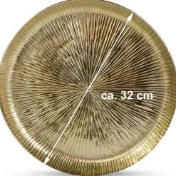 Riffelmacher Dekoteller mit Strahlendesign 32 cm 70577 | Gold