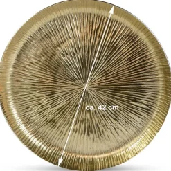 Riffelmacher Dekoteller mit Strahlendesign 42 cm 70578 | Gold