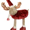 Riffelmacher Elch Rentier Dekofigur 38 x 48 cm 74706 | Braun / Rot - Weihnachten Adventsdekoration