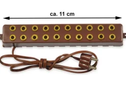Riffelmacher 10fach Steckerleiste für 4.5V Anschlüsse 78262 | Braun
