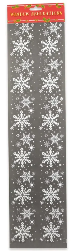Riffelmacher Fensterdekoration Schneeflockenbanner 75139 - Weiß Glitter 60cm