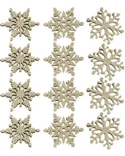 Riffelmacher Filz Streudeko mit Glitter ca. 4cm 70090 | Gold - Flocken