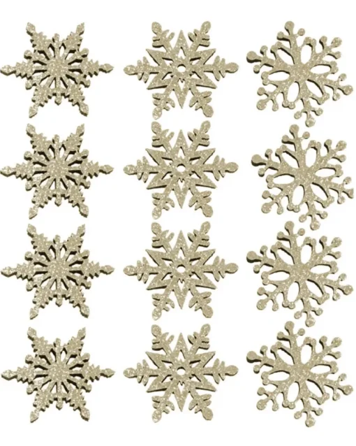 Riffelmacher Filz Streudeko mit Glitter ca. 4cm 70090 | Gold - Flocken