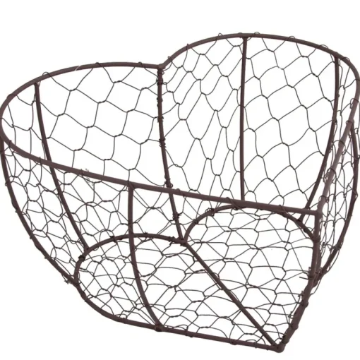Riffelmacher Herz Metallkorb 08212 | 26 x 13 cm - Drahtkorb