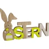 Riffelmacher Holz Dekoschriftzug "Ostern" mit Osterhase 33 cm | 08501 - Osterdekoration