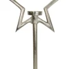 Riffelmacher Kerzenständer Teelichthalter mit Stern 73592 - Natur Silber 44 cm
