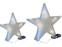 Riffelmacher LED Stern mit Minilichterkette 40 cm 68305 | Weiß