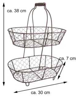 Riffelmacher Metall Körbe 2-tlg. Hänge Etagere 38 cm | 08214