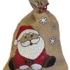Riffelmacher Nikolaus Jutesack 48 x 36 cm "Süßer Santa" | Natur Rot