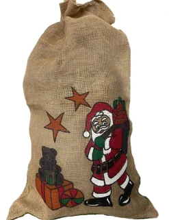 Riffelmacher Nikolaus Jutesack 80 x 50 cm "Weihnachtsmann" 19411 | Natur