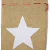 Riffelmacher Nikolaus Jutesack 25 x 35 cm "Stern" 19160 | Natur Weiß