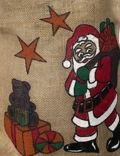 Riffelmacher Nikolaus Jutesack 80 x 50 cm "Weihnachtsmann" 19411 | Natur