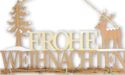 Riffelmacher Schriftzug "Frohe Weihnachten" 17156 - zum Hängen - Natur 29x40cm