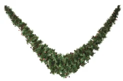 Riffelmacher Tannengirlande Türbogen mit Sternen 37924 - 150cm Grün Rot