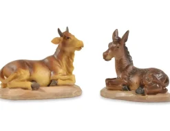 Riffelmacher Tierset Ochs und Esel 7 cm 78041 | Braun