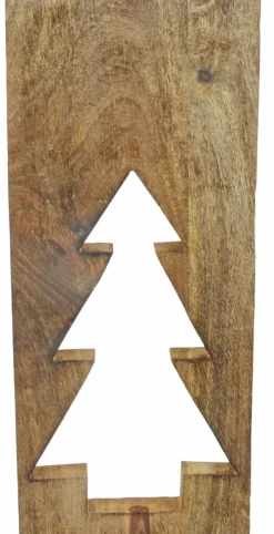 Riffelmacher XL Baumsäule mit Baum-Kerzenhalter 70733 - Natur Silber 100x37cm