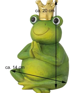 Riffelmacher Yoga Froschkönig 20 cm 07981 | Dekofigur