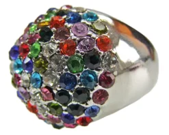 Ring Colorful mit Strasssteinen - Funky