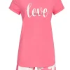 RINGELLA Damen Kurzarm Pyjama "love is beautiful" 4211320 | Pink