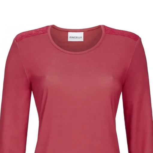 RINGELLA Damen Langarm Pyjama "Winter Flowers" 2511232 | Rot