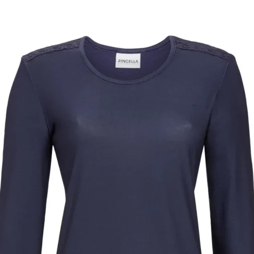 RINGELLA Damen Langarm Pyjama "Winter Flowers" 2511232 | deep blue