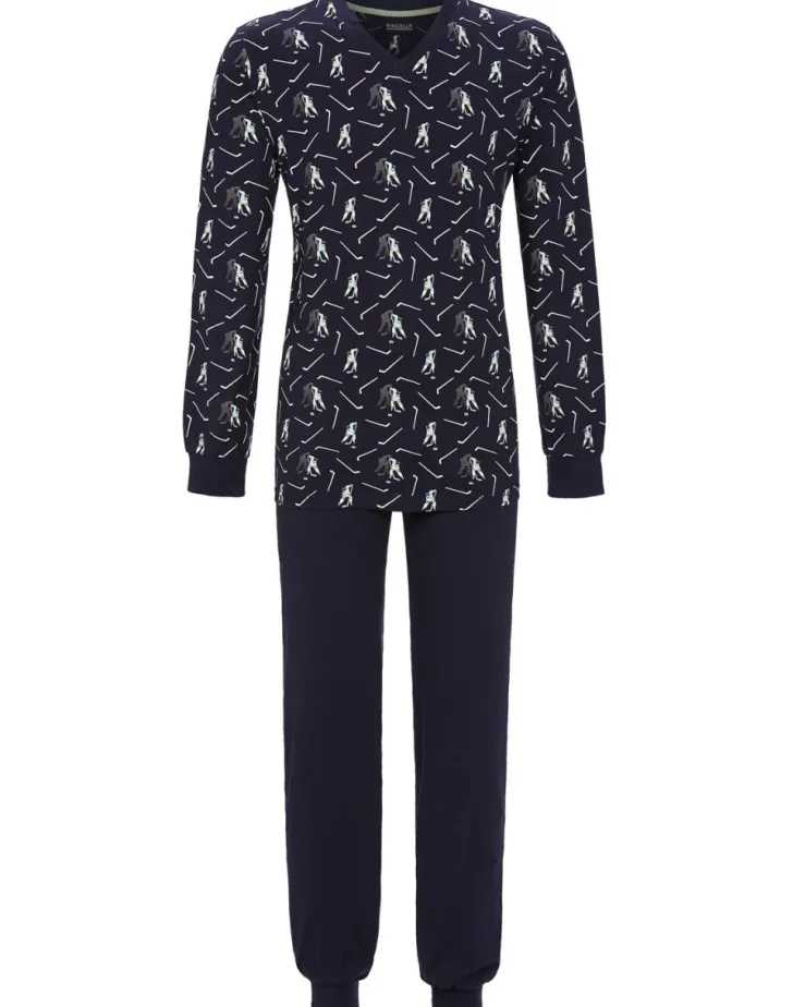 RINGELLA Herren Langarm Pyjama "Eishockey" 4541223 | Blau