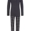 RINGELLA Herren Langarm Pyjama "Winter Colours" 2541223 | Asphalt Grau
