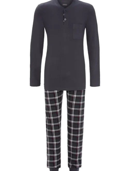 RINGELLA Herren Langarm Pyjama "Winter Colours" 2541223 | Asphalt Grau