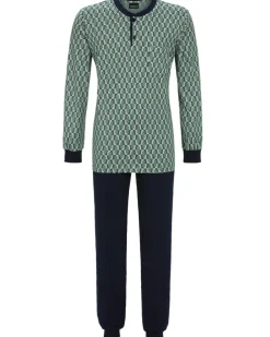 RINGELLA Herren Langarm Pyjama "Magnetic" 4541202 | Grün Blau