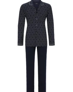 RINGELLA Herren Langarm Pyjama "Mosaik" 4541204 | Marine