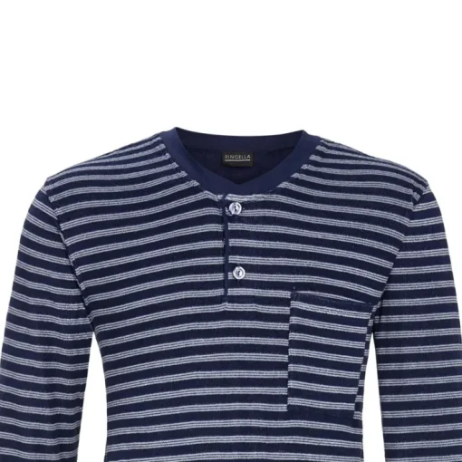 RINGELLA Herren Langarm Pyjama aus Stretchfrottee 2541224 | Night