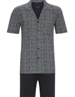 RINGELLA Herren Pyjama Shorty "Grey Circles" 2241311 | Anthrazit
