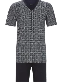 RINGELLA Herren Pyjama Shorty "Circles" 2241309 | Anthrazit