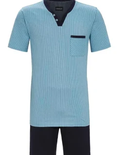 RINGELLA Herren Pyjama Shorty mit Nadelstreifen 2241301 | Marine