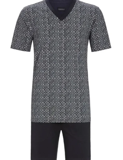 RINGELLA Herren Pyjama Shorty "Circles" 2241309 | Anthrazit