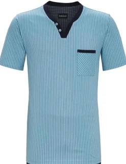 RINGELLA Herren Pyjama Shorty mit Nadelstreifen 2241301 | Marine
