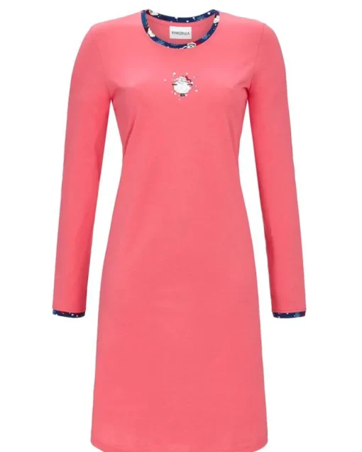 RINGELLA Langarm Nachthemd "Sheep" 4511018 | Koralle