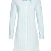 RINGELLA Langarm Nachthemd mit Knopfleiste 4211037 | Light Blue