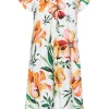 RINGELLA Nachthemd mit Flügelärmeln "Blumenprint" 3276006 | Weiß Orange