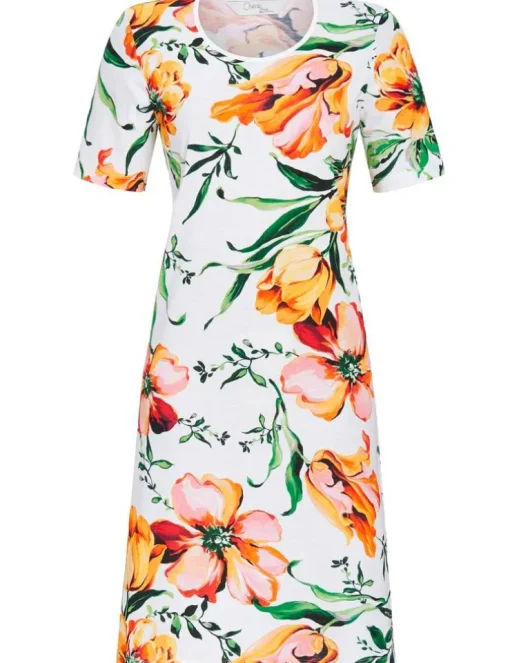 RINGELLA Nachthemd mit Floraldessin "Tropical" 3271009 | Weiß