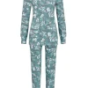 RINGELLA Pyjama mit Floraldesign "Dreamer" 4561216 | Mykonos Blau