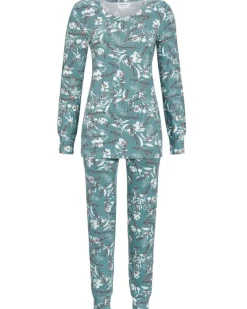 RINGELLA Pyjama mit Floraldesign "Dreamer" 4561216 | Mykonos Blau