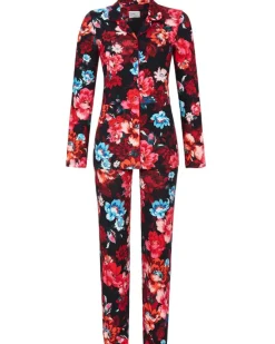 RINGELLA Pyjama mit Knopfleiste "Feuerblumen" 4571211 | Rot