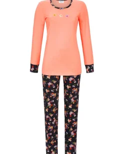 RINGELLA Pyjama mit Motivdruck "Flowernight" 4561220 | Apricot