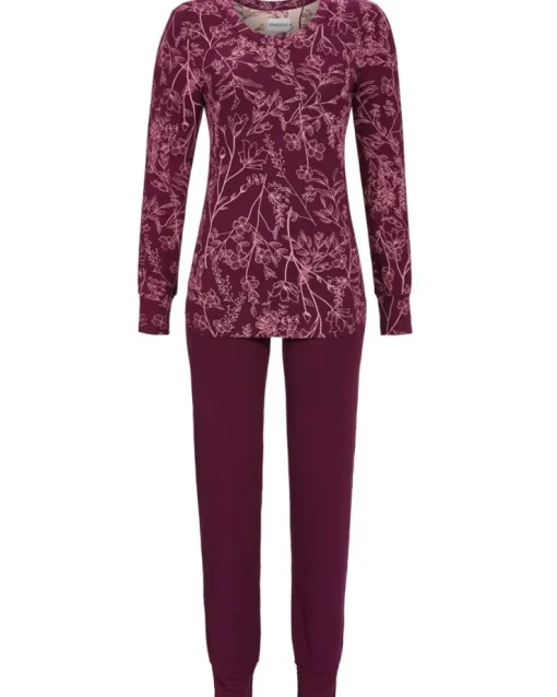 RINGELLA Pyjama mit Strickbündchen "Floraldessin" 4511213 | Beere