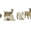 Schafe und Ziegen für Weihnachtskrippe - 6-tlg. Tierset Größe 2-4 cm | 78034