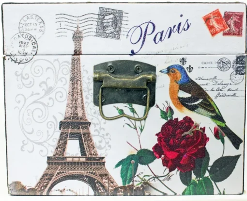 Schmuckkästchen Schatzkiste aus Holz "Paris"