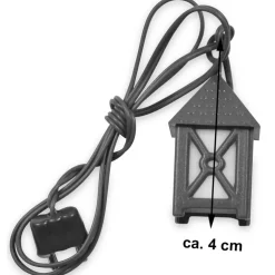 Schwarz Weiße Laterne für Weihnachtskrippe 4 cm - 3,5V E5 | 78238 Krippen Beleuchtung