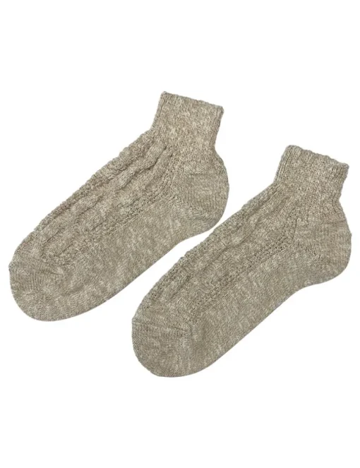 Sneaker Herren Trachten Socken Zopfmuster - Trachtenstrümpfe | Natur
